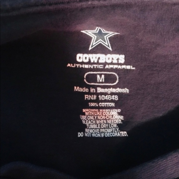 Dallas Cowboys Authentic Women’s 3/4 Sleeve Top Size Medium but fits like Small - Picture 3 of 4